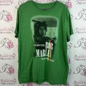 Catch a fire tshirt tee Bob Marley Green Graphic T-Shirt Jamaica 🇯🇲